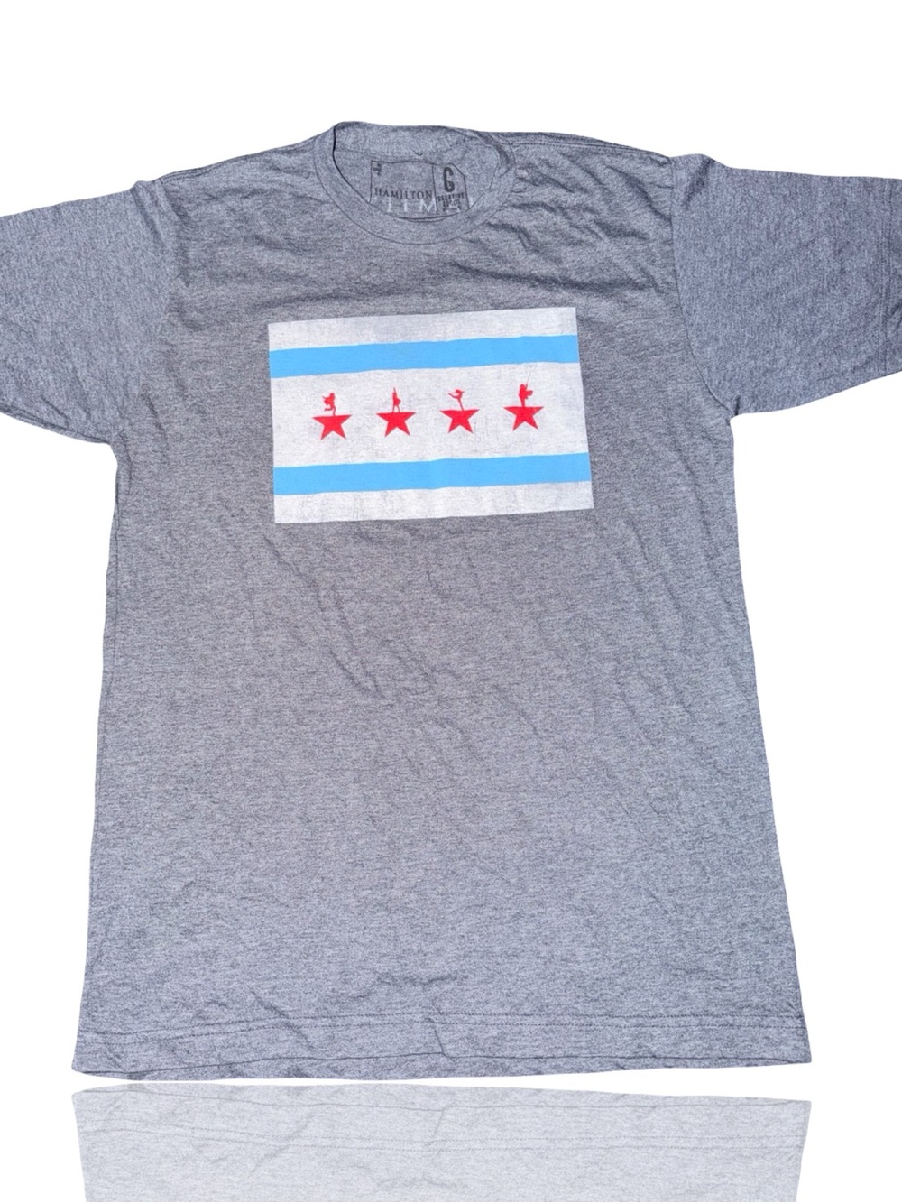Hamilton Gray Chicago Flag Graphic Tee - Men's Medium